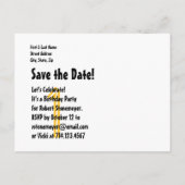 1. Rett Geburtsdatum: Balloons and Stars S01L Ankündigungspostkarte (Rückseite)