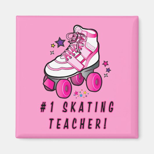 1 Roller Skaten Teacher: Rollerskate with Stars Magnet (Vorne)