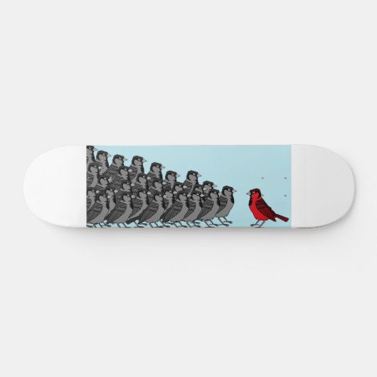 1 rotes Vogel-Skateboard Skateboard (Horizontal)
