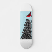 1 rotes Vogel-Skateboard Skateboard (Vorne)