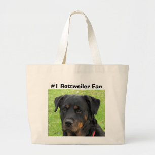 1 Rottweiler Fan Jumbo Tote Bag Stoffbeutel