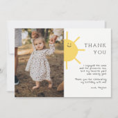 1. Rundgang durch das Sun Foto Vielen Dank Dankeskarte (Vorderseite)