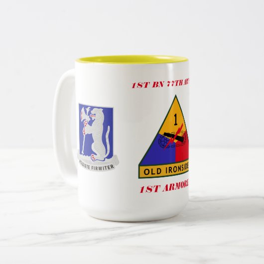 1. RÜSTUNGS-1. GEPANZERTE TASSE DES BATAILLON-77. (Vorderseite Links)