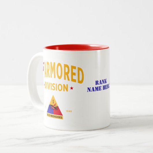 1. Rüstungsabteilung "Alte Ironen" Zweifarbige Tasse (Vorderseite Links)