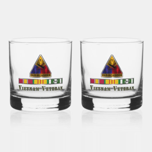 1. Rüstungsabteilung Vietnam Veteran Whiskyglas (Vorderseite)