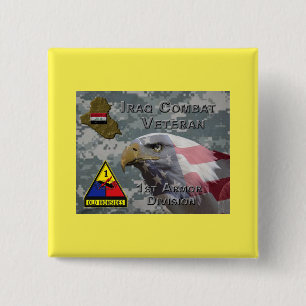 1. Rüstungsdiv Irak-Kampfveteran Button