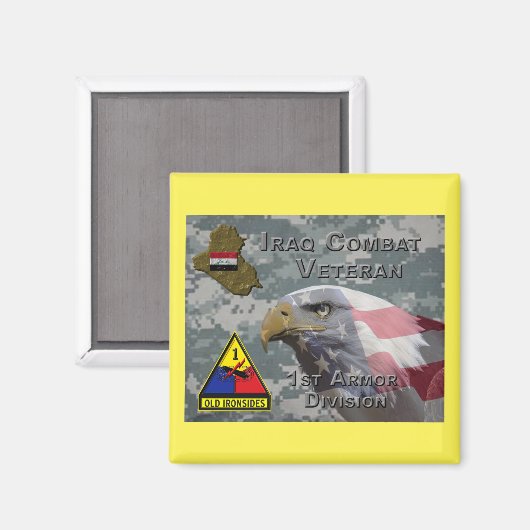 1. Rüstungsdiv Irak-Kampfveteran Magnet (Vorderseite/Rückseite)