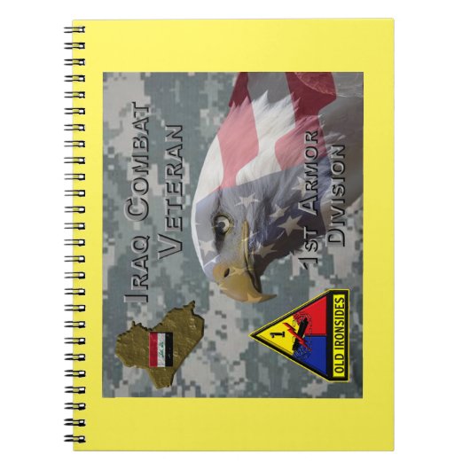 1. Rüstungsdiv Irak-Kampfveteran Notizblock (Vorderseite)