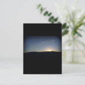 1 Samuel 15:22 Sonnenuntergang Schwarze Grenze Postkarte (Stehend Vorderseite)