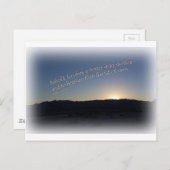 1 Samuel 15:22 Weißer Sonnenuntergang Postkarte (Vorne/Hinten)