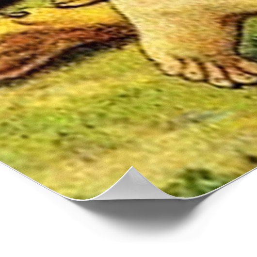 1 Samuel 17 David tötet ein Löwenposter Poster (Ecke)