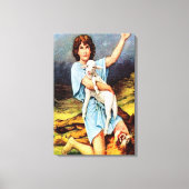 1 Samuel 17 David tötet eine Löwen-Leinwand Leinwanddruck (Vorderseite)