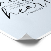 1 Samuel 1:27 Dual-Schriftart Blue Background Poster (Ecke)