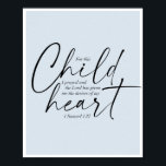 1 Samuel 1:27 Dual-Schriftart Blue Background Poster<br><div class="desc">Für dieses Kind habe ich gebetet,  und der Herr hat mir die Wünsche meines Herzens gegeben. -1 Samuel 1:27 Dual Schriftart Blue Background</div>