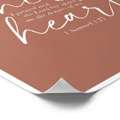 1 Samuel 1:27 Dual-Schriftart-Clay-Rust-Hintergrun Poster (Ecke)