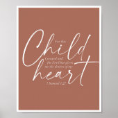 1 Samuel 1:27 Dual-Schriftart-Clay-Rust-Hintergrun Poster (Vorne)