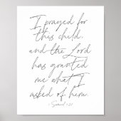 1 Samuel 1:27 Script Poster (Vorne)