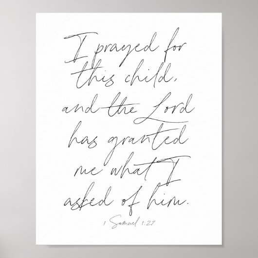 1 Samuel 1:27 Script Poster (Vorne)