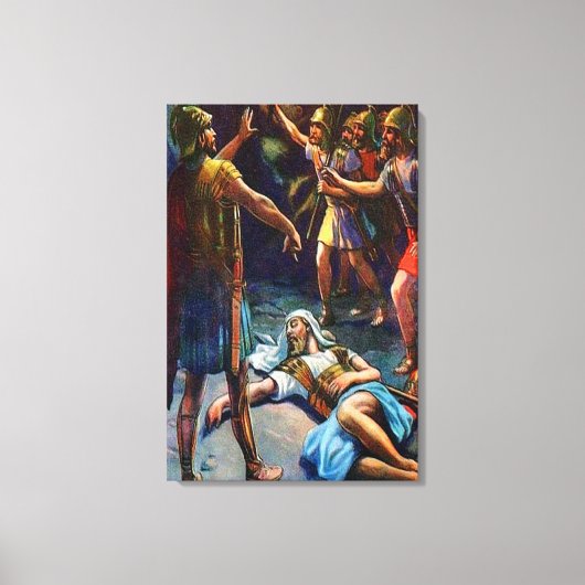 1 Samuel 24 David Spares Saul's Life Leinwand (Vorderseite)