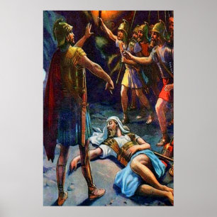 1 Samuel 24 David Spares Saul's Life Poster