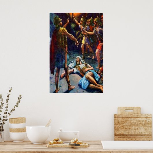 1 Samuel 24 David Spares Saul's Life Poster (Küche)