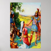 1 Samuel 25 Abigail Frage für Verzeihung Plakat (Vorne)