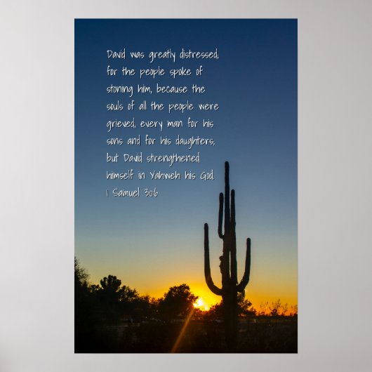 1 Samuel 30:6 Poster (Vorne)