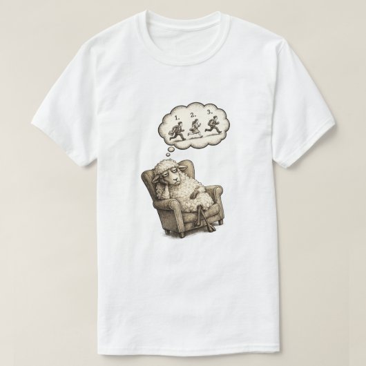 1 SCHAF, 2 SCHAFE, 3 SCHAFE T-Shirt (Design vorne)