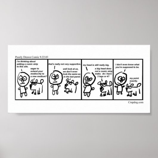 1. Schlecht Gezeichnet Comic Poster (Vorne)