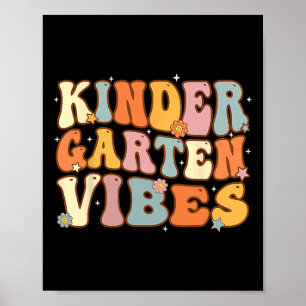 1. Schultag Kindergarten Stimmung Schüler unterric Poster