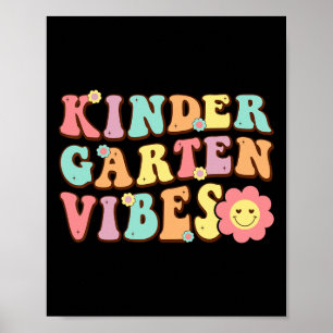 1. Schultag Kindergarten Stimmung Schüler unterric Poster