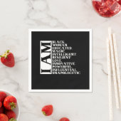 1 Schwarzes Sprichwort Ich bin Manuel.Png Serviette (Beispiel)