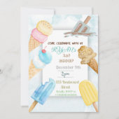 1. Scoop Icecream Thema Geburtstag Einladung (Vorderseite)