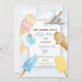 1. Scoop Icecream Thema Geburtstag Einladung