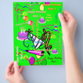 1. Sept, Kindergeburtstag Flyer (Hand)