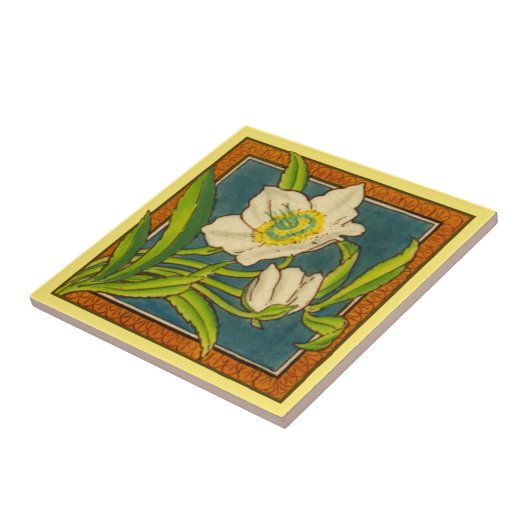 1 Set von 8 Repro Viktorianisch Maw bunt Blüte Fliese (Seite)