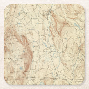1 Sheffield-Blatt Rechteckiger Pappuntersetzer
