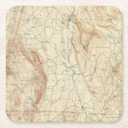 1 Sheffield-Blatt Rechteckiger Pappuntersetzer (Vorderseite)