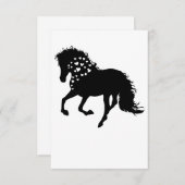 1- Shirt, Reitpferd, T-Shirt, Pferdeschlitten Dankeskarte (Vorne/Hinten)