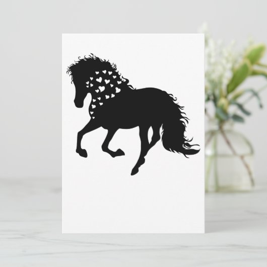 1- Shirt, Reitpferd, T-Shirt, Pferdeschlitten Einladung (Stehend Vorderseite)