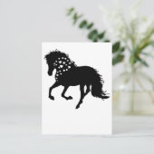 1- Shirt, Reitpferd, T-Shirt, Pferdeschlitten Postkarte (Stehend Vorderseite)