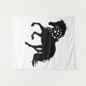 1- Shirt, Reitpferd, T-Shirt, Pferdeschlitten Wandteppich (Vorderseite (Horizontal))