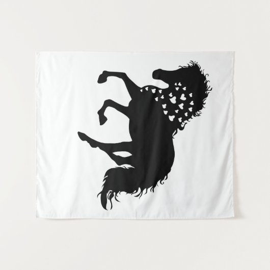 1- Shirt, Reitpferd, T-Shirt, Pferdeschlitten Wandteppich (Vorderseite (Horizontal))