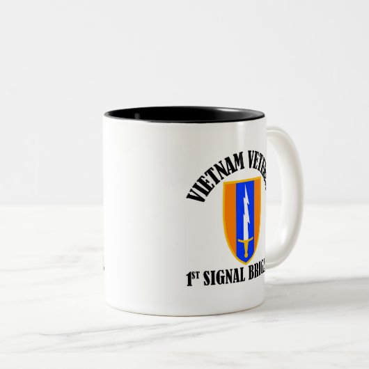 1. SigBde - Vietnam-Veteran Zweifarbige Tasse (VorderseiteRechts)