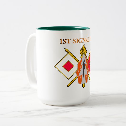 1. SIGNAL BRIGADE ZWEIFARBIGE TASSE (Vorderseite Links)