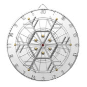 1-Silber und Gold Snowflake 3-D Look Dartscheibe (vorne)