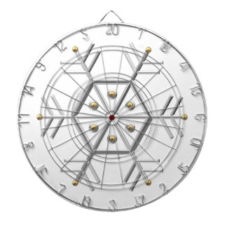 1-Silber und Gold Snowflake 3-D Look Dartscheibe
