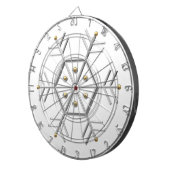 1-Silber und Gold Snowflake 3-D Look Dartscheibe (Vorderseite rechts)