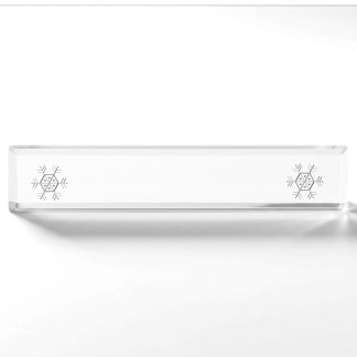 1-Silber und Gold Snowflake 3-D Look Namensplakette