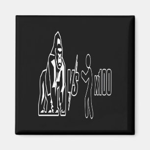 1 Silberrücken-Gorilla gegen 100 Menschen_3 Magnet